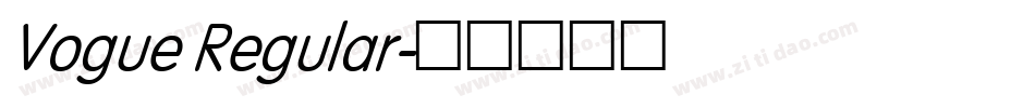 Vogue Regular字体转换